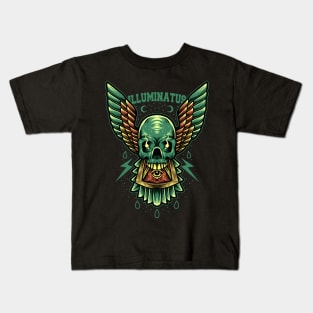 illuminati skull Kids T-Shirt